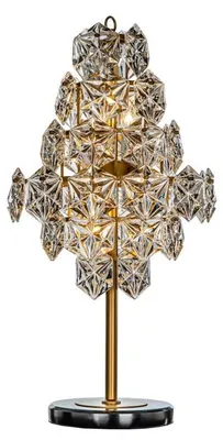 Obrázok produktu pre Stolná lampa Delhi, výška 81 cm - zlatá - kov a sklo