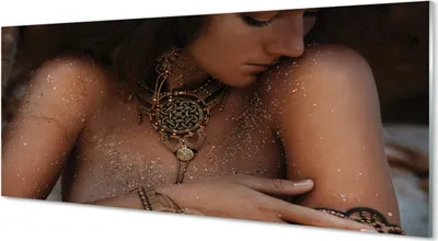 Produktbild von Glasbilder 125x50 Wandkunst Schmuck Frau
