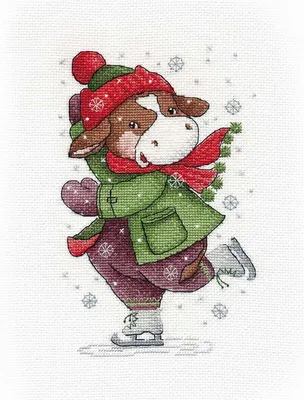 Produktbild von Oven Kreuzstich-Set "Jahressymbol. Der Stier IV", Zählmuster, 12x19cm
