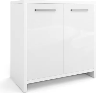 Produktbild von Vicco Waschbeckenunterschrank Kiko, 58 x 60 cm, Weiß Hochglanz