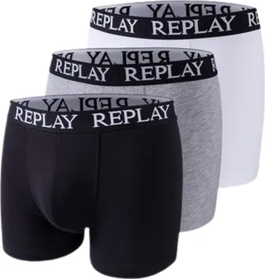 Produktbild von Replay Trunk BOXER Style 01/C Basic Cuff Logo im 3er Pack