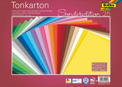 Image de folia Carton d'argile (l)250 x (h)350 mm 220 g/qm assorti en 25 couleurs