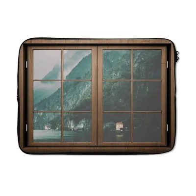 Produktbild von MuchoWow® Laptop Hülle 14 ZollAussicht - Natur - Grün Laptoptasche - Laptoptasche - Stoßsicher - Schutzhaube