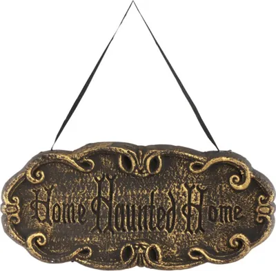 Obrázek produktu pro Dekorativní cedule Strašidelný dům černá hnědá 43 cm x 20 cm – jednotná velikost