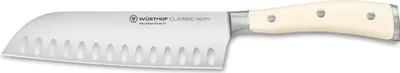 Image de Wüsthof Santoku mit Kullenschliff / Santoku Hollow Edge Classic Ikon Crème 17 cm 1030431317