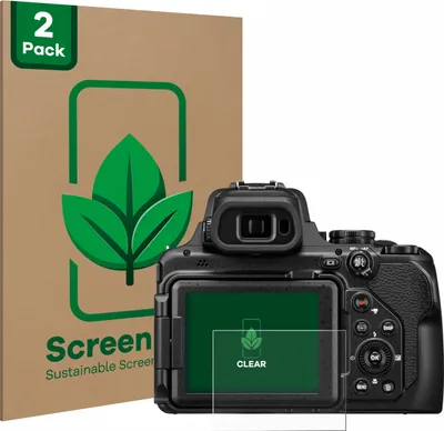 Produktbild von 2x ScreenLeaf Schutzfolie für Nikon Coolpix P1100 Displayschutz Display Schutz Folie Klar Transparent