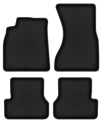 Produktbild von Velours-Fußmatten für Audi A6 C7 2011-2017 (Limousine/Kombi/Avant) – 4-tlg, Schwarz, passgenau – Wielganizator DURBAN