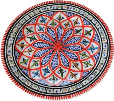 Zdjęcie produktu dla Talerz obiadowy Bakir czerwony - D 28 cm