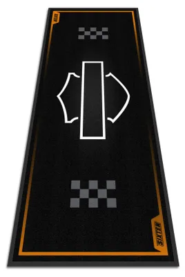 Zdjęcie produktu dla SIXTEN Harley Davidson Racer Lager 95x240 – mata motocyklowa – ekologiczna mata do garażu i paddocku – nadająca się do prania, pochłaniająca olej i przyjazna dla środowiska – maty ochronne do motocykli