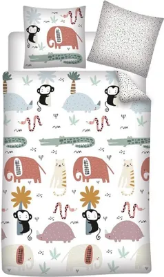 Produktbild von Kinder-Bettwäsche Set mit Tierdesigns – Baumwolle 140x200 cm Bettbezug & Kissenbezug 65x65 cm