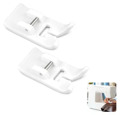 2er-Pack PTFE-Nähfüße für niedrigen Schaft, weiß