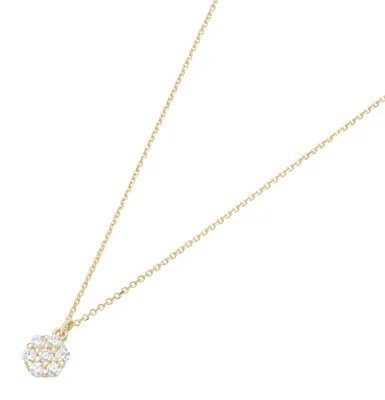 Produktbild von Kette Luigi Merano Blüte mit Zirkonia, Gold 375 Gold 45 cm
