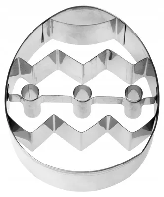 Produktbild von Ausstechform Ei - Keksausstecher - Metall - CE/EU - Silber