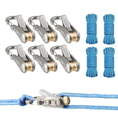 Produktbild von 10-teiliges Seil-Set mit Rollenspannern, inklusive Schnallen mit Verriegelung für sicheren Halt, geeignet für Camping, Bootfahren Outdoor-Aktivitäten