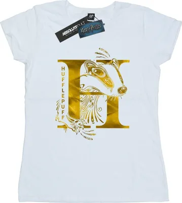 Produktbild von Harry Potter - "Hufflepuff" T-Shirt für Damen BI23503 (M) (Weiß)