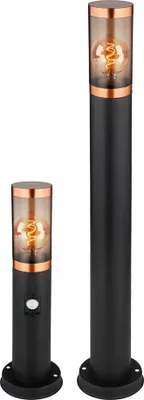 Produktbild von 2er Set Außenstehlampe, Edelstahl, schwarz, rauch, kupfer