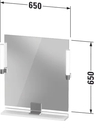 Produktbild von DURAVIT SV7421010180000 Sivida Spiegel 650x650x36,LED,Dimmf.