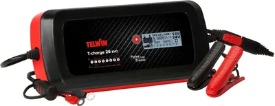 Obrázok produktu pre Telwin T-Charge 26 EVO 12 V / 24 V multifunkčná nabíjačka batérií, trickle nabíjačka a tester s funkciou boost na rýchle nabíjanie