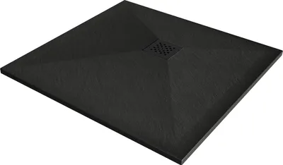 Immagine prodotto di Mexen Stone+ piatto doccia quadrato in composito 100 x 100 cm, nero, copertura nera - 44701010-B