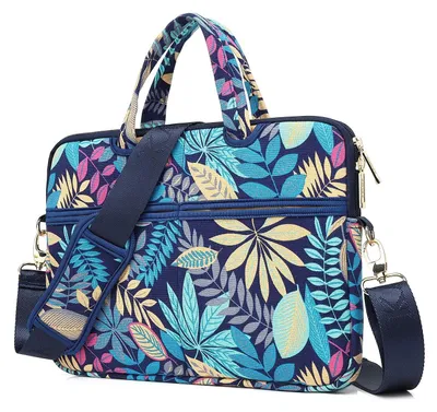 Productafbeelding van Draagbare Canvas Messenger Schoudertas voor 15,6 Inch Laptop