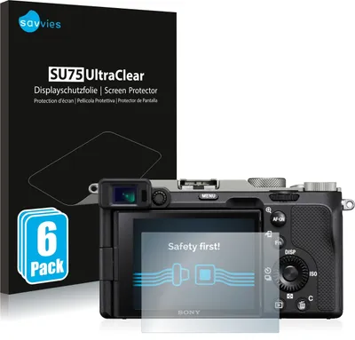 Produktbild von 6x Für Sony Alpha 7C Schutzfolie Savvies Displayschutz Display Schutz Folie Klar Transparent