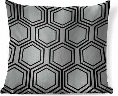 Produktbild von MuchoWow® Zierkissen Sofakissen Wohnzimmer Dekokissen 45x45 cm Sechseck - Linie - Muster - Schlafpolster - Polster für das Sofa