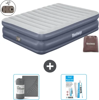 Produktbild von Bestway Luftmatratze - 2-Personen - 152 x 203 x 51 cm - Grau - - Inklusive Zubehör