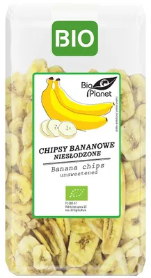 CHIPSY BANANOWE NIESŁODZONE BIO 350 g - BIO PLANET