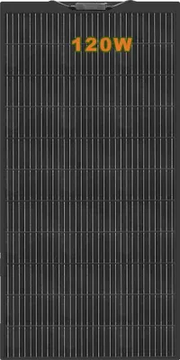 Obrázok produktu pre Flexibilný solárny panel, monokryštalický kremík, vysoká účinnosť, univerzálna inštalácia, 18,15 V 120 W-a