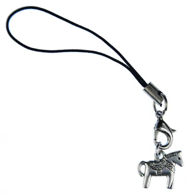 Produktbild von Dalapferd Handyanhänger Miniblings Dalahäst Handyschmuck Dala Pferdchen silber