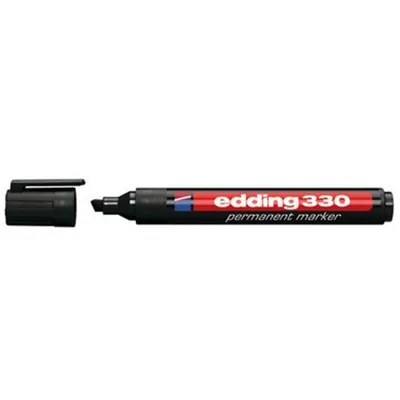 Produktbild von Edding 330 Permanentmarker - das Allround-Talent mit variabler Spitze, Schwarz, Meißel, Blau, 1 mm, 5 mm, 1 Stück(e)