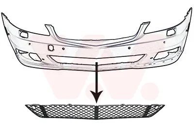Produktbild von VAN WEZEL Lüftungsgitter Grill Stoßfänger passend für MERCEDES-BENZ S-Klasse Limousine (W221)