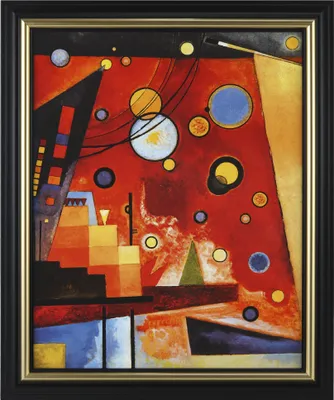 Immagine prodotto di Goebel Wandbild Kandinsky - Schweres Rot, Porzellan, Bunt, 49 cm, 67075401