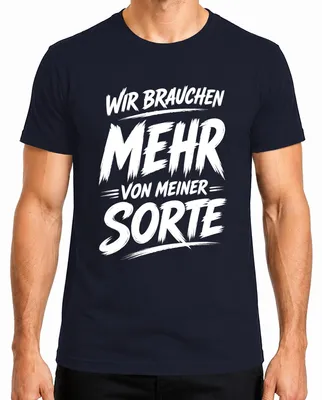 Immagine prodotto di Abbiamo bisogno di più di questa maglietta da uomo, modello "Lustig Statement Sarkasmus", colore blu navy, taglia L