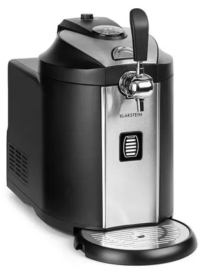 Image de Klarstein Tireuse à bière fûts 5L,Refroidissement par compresseur ,120 watts , Pompe à bière , écran LCD , Machine à bière ,6 températures pré réglées au choix  ,Noir