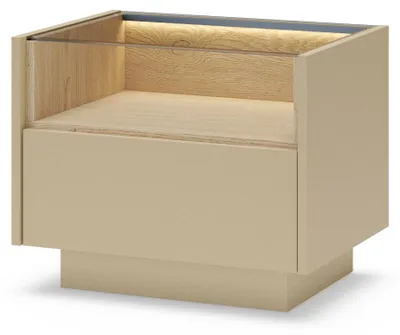 Produktbild von Nachttisch, Kakao + Cremona-Eiche, 53,4 x 43,4 x 39,5 cm