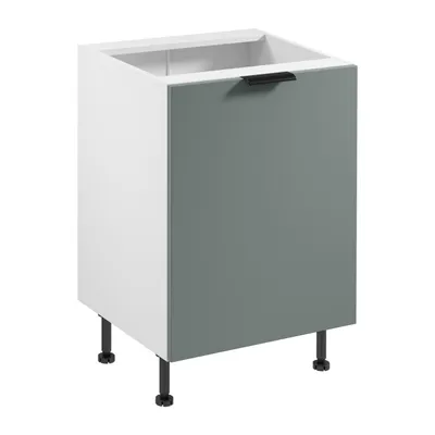Produktbild von Küchenunterschrank 60 cm ohne Arbeitsplatte Küchenschrank, Sorento D60 Weiß/Grün