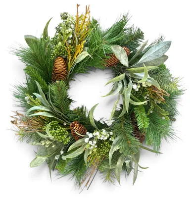 Produktbild von Künstlicher Tannenmix-Kranz Ø40cm | Türkranz Adventskranz Weihnachten