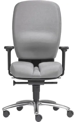 Produktbild von Büro-Drehstuhl Mister Office mit Armlehnen Alu-Fußkreuz grau