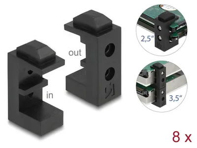Productafbeelding van Delock harde schijfhouder voor 2,5 inch en 3,5 inch HDD/SSD met trillingsbescherming