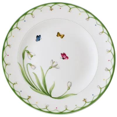 Produktbild von Villeroy & Boch – Colourful Spring Frühstücksteller 215 mm – Premium Porcelain – Art.-Nr. 1486632640 – EAN 4003686357044 – Vorteilset 2 Stück – inkl. 4 Edelstahl-Trinkhalme