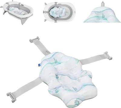 Produktbild von Kikkaboo Baby Badekissen Nubo Wannenauflage Badehilfe Kunststoff-Clips ab Geburt türkis