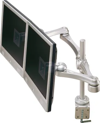 Produktbild von ROLINE LCD-Doppelarm Trägerstange, 4 Gelenke, Tischmontage, bis 16 kg