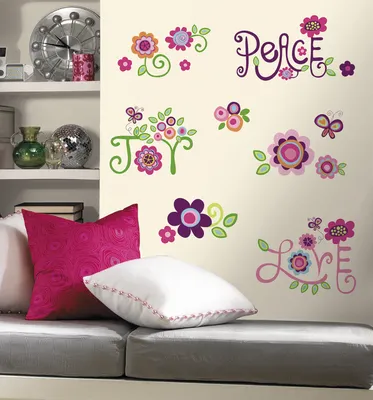 Image de ROOM MATES Autocollants muraux Love Joy Peace