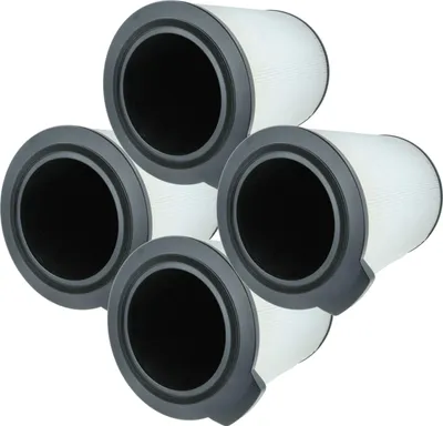 Produktbild von vhbw 4x Aktivkohlefilter Ersatz für Bosch 7733701946 für Luftreiniger - H13 Luftfilter Schwarz Weiß