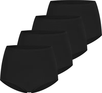 Produktbild von Schiesser 4er Pack 95/5 Baumwolle Maxi Slip Besonders flache Nähte und supersofter Bund , Optimaler Tragekomfort, Seidigweiche, elastische Single-Jersey-Qualität