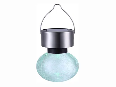 Image de Boule solaire à LED avec effet craquelé & changement de couleur pour le jardin DECO Lampe à suspendre
