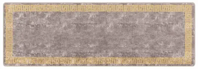 Produktbild von vidaXL Teppichläufer MARSA Grau 100 x 300 cm Polyester und PVC