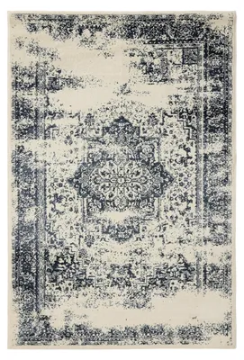 Zdjęcie produktu dla benuta Dywan vintage do salonu Suki kremowo-niebieski 160 x 230 cm Dywan do salonu Sypialnia Miękki Orientalny Prostokątny