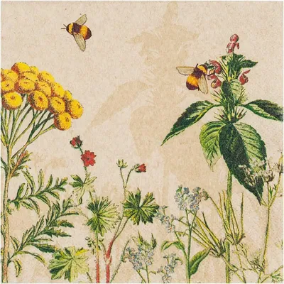 Produktbild von 20 Servietten Eco Line Wild Flowers - Wilde Pflanzen Eco 33x33cm